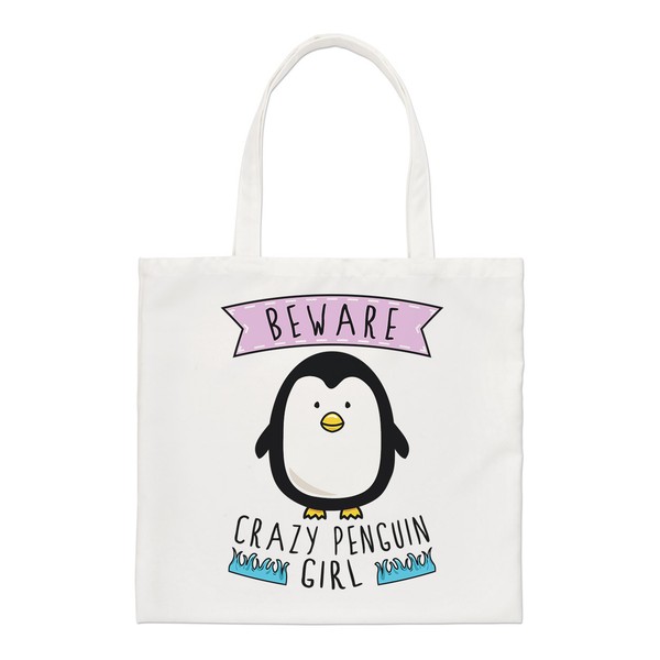 Beware VerrüCkt Pinguin MäDchen Regular Tragetasche Lustig Tier Schulter Shopper-image