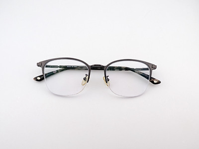 Bulova Eyeglasses, Frames Only, Essen, 53-20-150, Metal/Plastic, Grey, Half Rim
