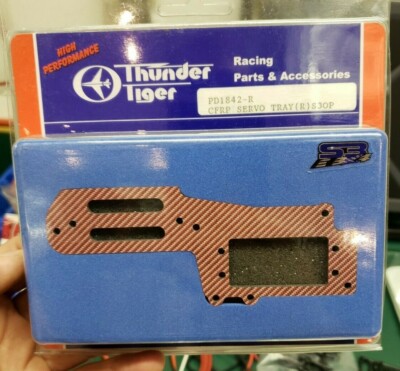 Thunder Tiger PD1842-R Carbon Fiber Servo Tray EB4 S3 Optional Parts Red