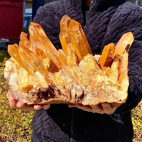 27.76LB Natural yellow Quartz Stone Crystal Cluster Healing Stones Mineral - 第 5/15 張圖片