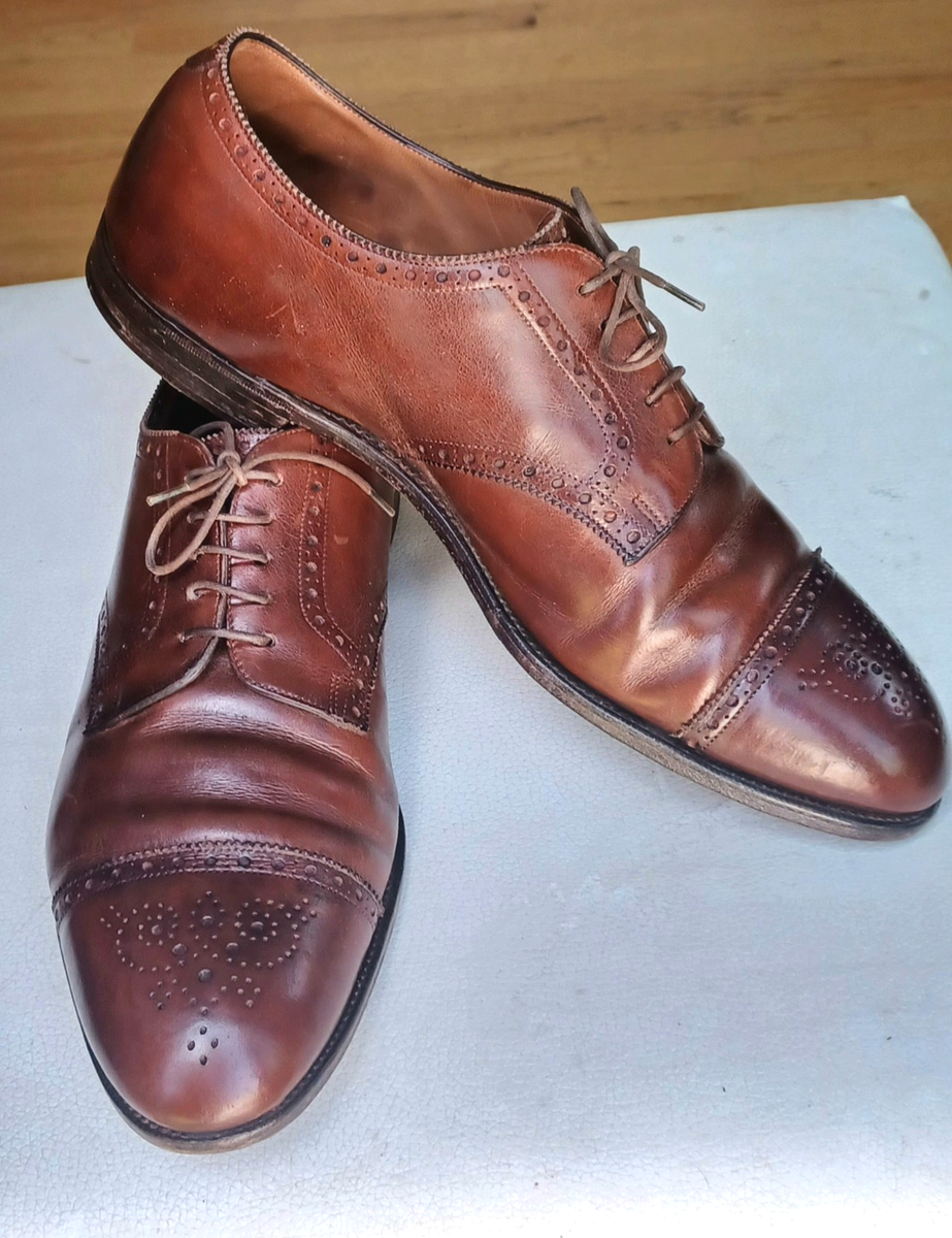 Edward Green Leather Brogue Cap Toe Oxford Shoes Last 202 Men's UK