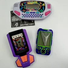 3 Electronic Pocket Handheld Games PINBALL, Name That Tune, Scenario / ALL WORK