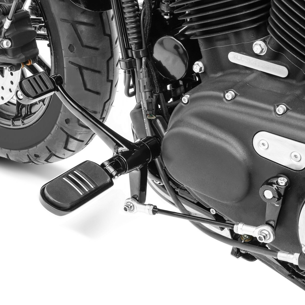 Commandes Avancées Pour Harley Sportster 1200 Nightster 2008-2012 - Aluminium Noir, Repose-pieds, Kit De Montage Inclus