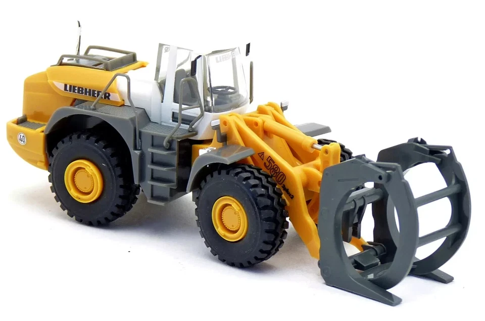 Herpa Liebherr Radlader L580 Loghandler für Kurzholz H0 1:87 Neu in OVP