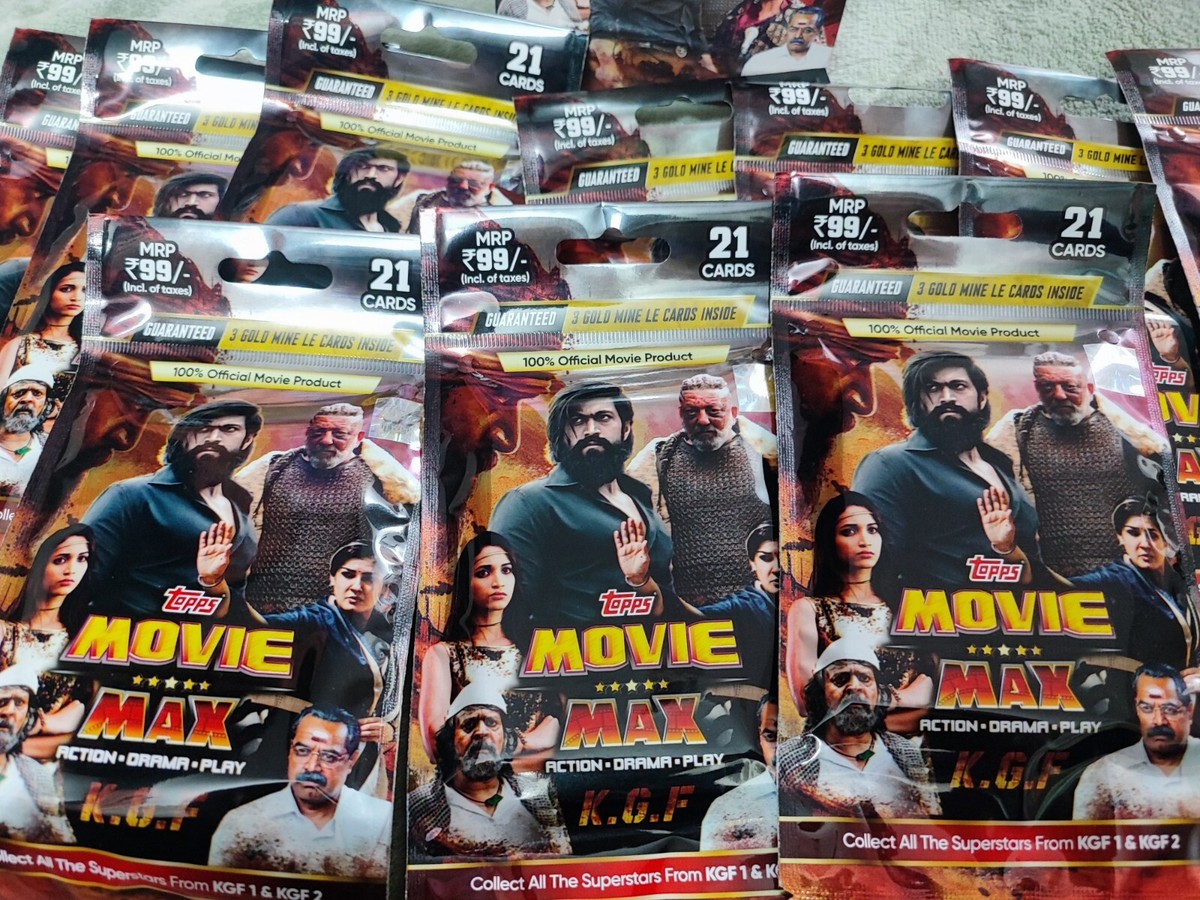 Topps Kgf Movie max Trading Cards Multipack X 144 Packs sealed
