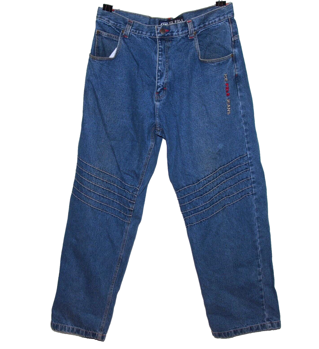 洋楽 Denim - Denim On Ice FELT Pulp Vintage ICE POLE Carpenter Jeans Size 38 X 34 Wide Embroidered