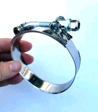 Stainless Steel 90mm Hose Clamp Heavy Duty T-Bolt Clamp For TURBO Couplers 