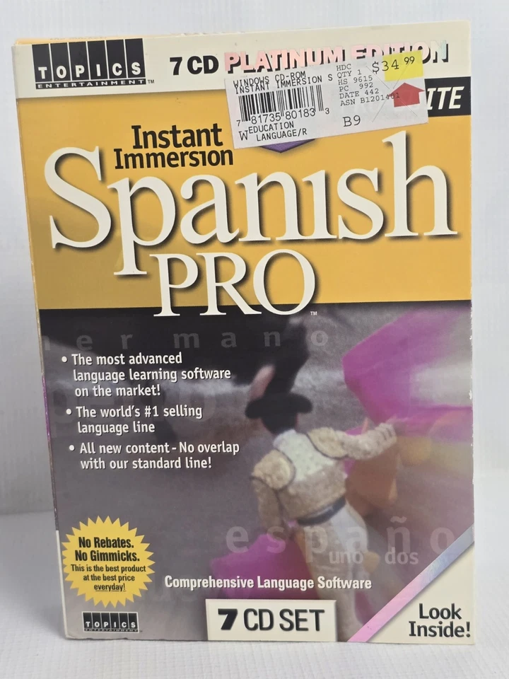 Instant Immersion Spanish Pro 7 CD Platinum Edition Pro Suite Language Software - Image 4 of 4