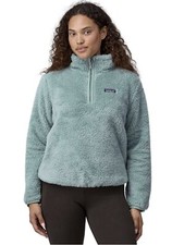 Patagonia Women's Sherpa Fleece Quarter Zip Pull Over, Teal, Size Large