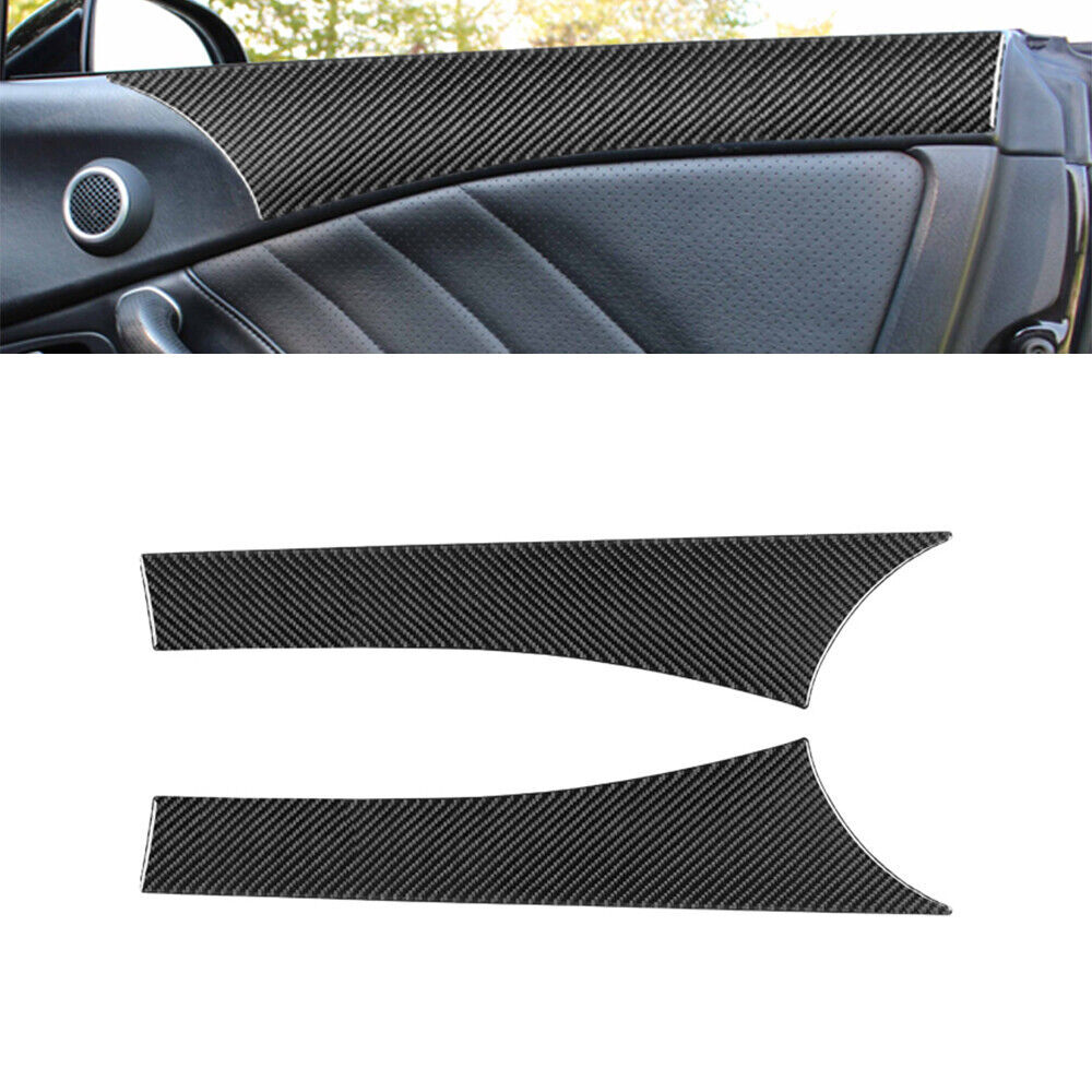 2Pcs For Honda S2000 2000-03 Carbon Fiber Interior Door Panel