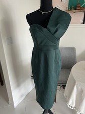 ASOS Single Shoulder Strap Calf Length Dress Green Women’s US 8/uk12