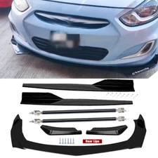 Front Rear Bumper Lip Spoiler Splitter Body Kit Side Skirt For Hyundai Accen
