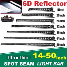 7 14 20 32 38 44 50 Single Row Slim Led Light Bar Spot Flood Combo Offroad Suv 7 14 20 32 38 44 50 Single Row Slim Led Light Bar Spot Flood Combo Offroad Suv