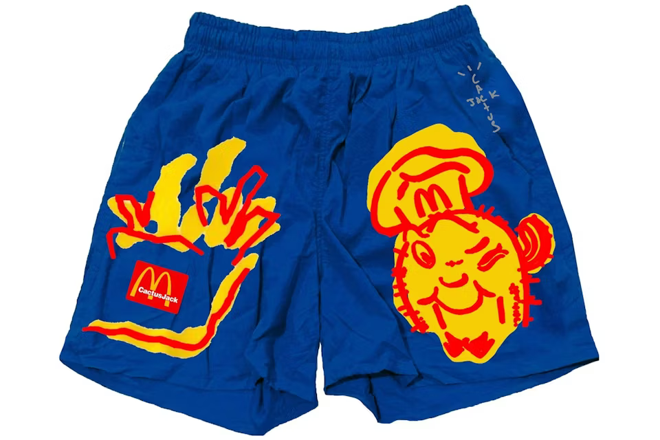 Travis Scott x McDonald's Cactus Jack Illustration Shorts Nylon