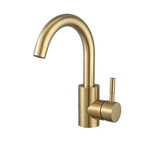 Gold Geb??rstet K??chenarmatur Mischbatterie Schwenkverarmung Waschbecken - Bild 10 von 11