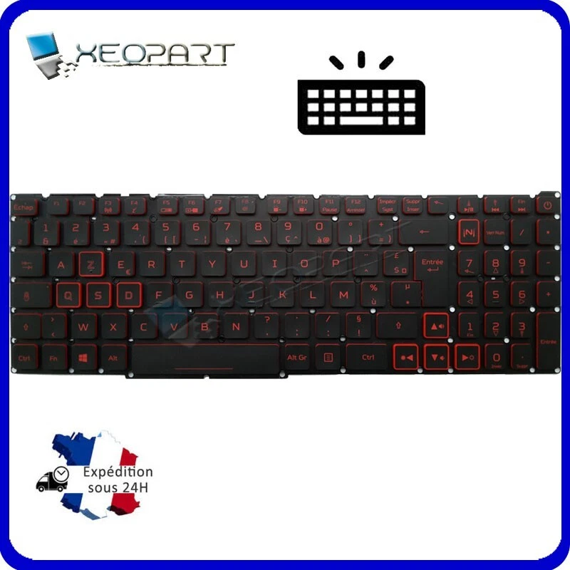 Clavier Français Original Pour Acer Nitro 5 AN515-57 Rétro-éclairé