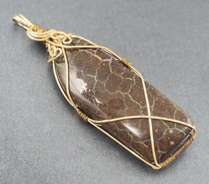 Authentic Boulder Opal Womens Mens Pendant Gold Plated Fine Statement Jewellery