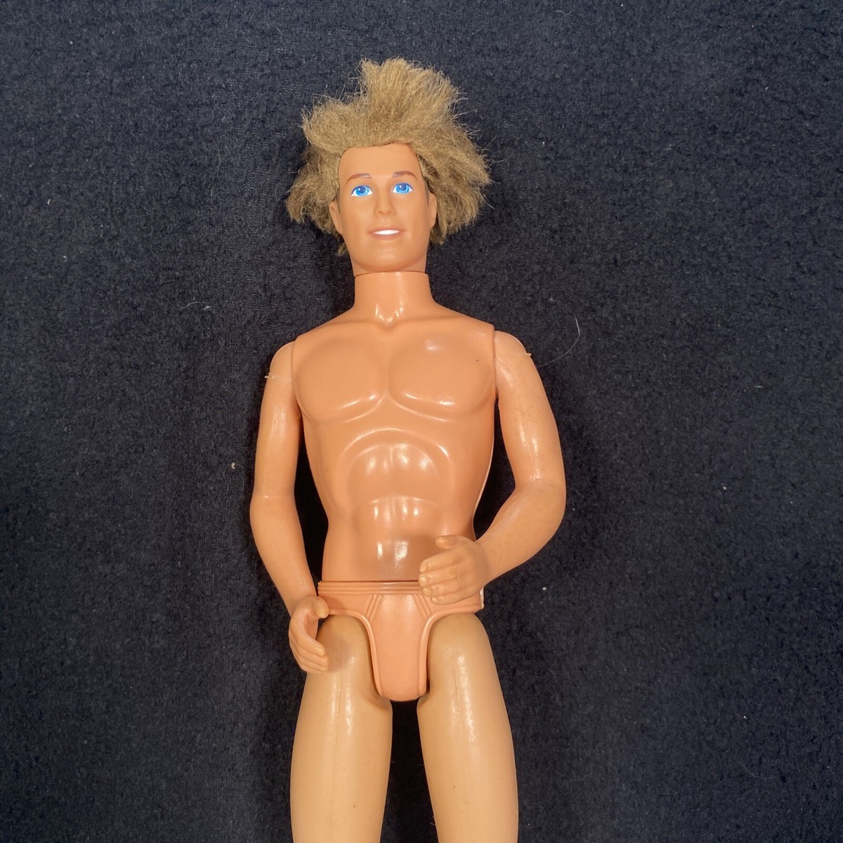 Vintage Ken Doll, Brown Hair, Blue Eyes, Mattel, 1990