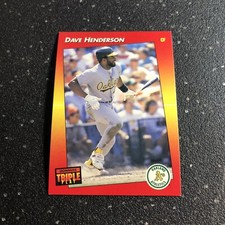 Dave Henderson 1992 Donruss Triple Play Baseball #166 MLB Oakland Athletics OF