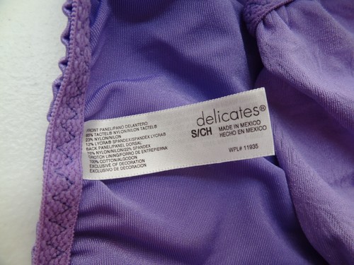 NWT Delicates S Satin Tactel Nylon Panty VTG Second Skin Y2K Floral 2002 2103 - Picture 4 of 11