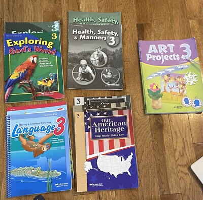 Abeka 3rd Grade Assorted Lot of Teacher Keys Quiz Test And Worksheet Keys + Art