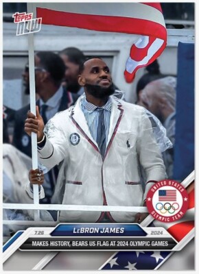 LeBron James - 2024 Olympic Games TOPPS NOW Card 4 - PR: 13,953 IN HAND MVP