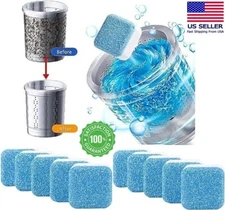 12 Pcs Washing Machine Cleaner Washer Deep Solid Cleaning Effervescent Tablets