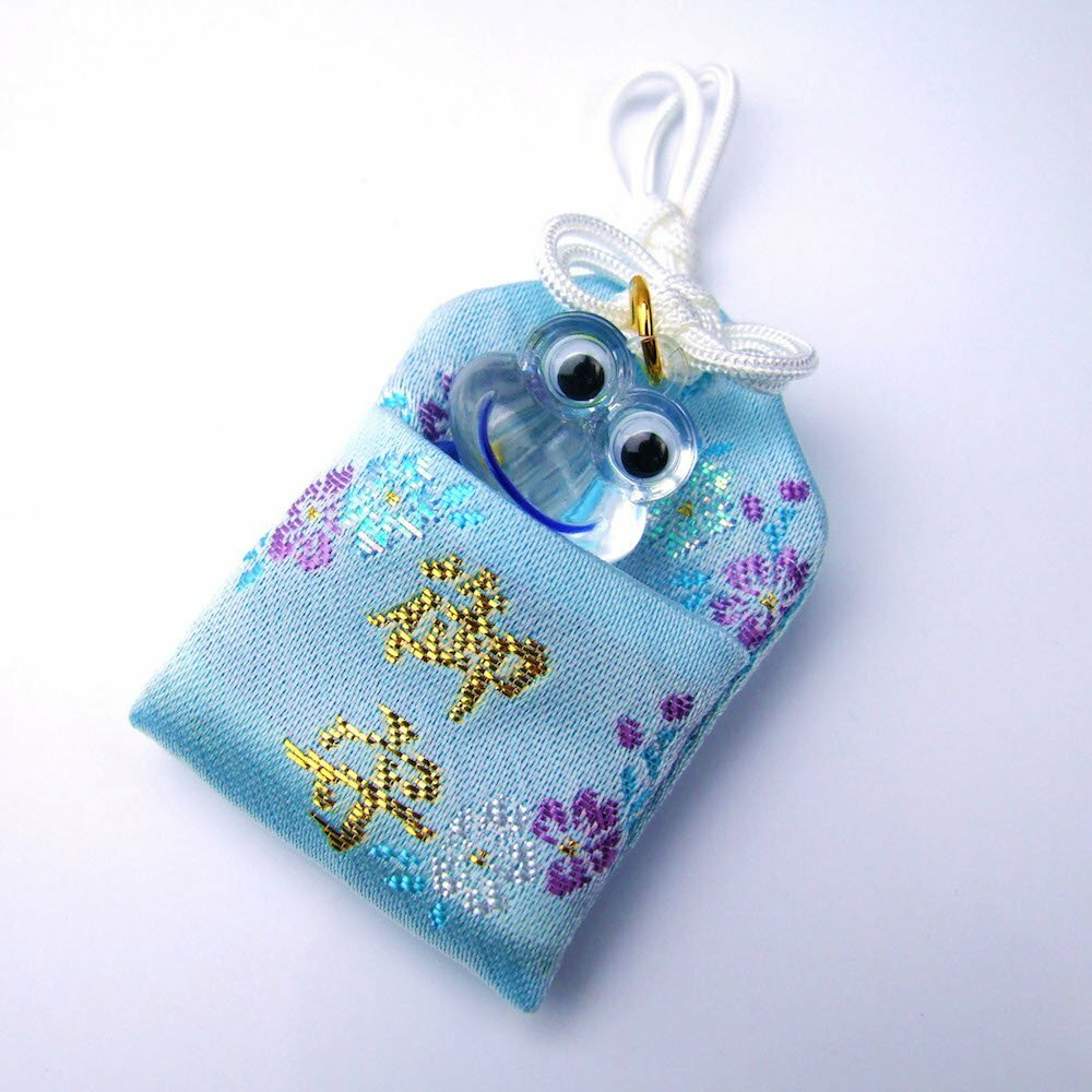 JAPANESE OMAMORI Charm Good luck FROG Kaeru Health pouch Japan Shrine