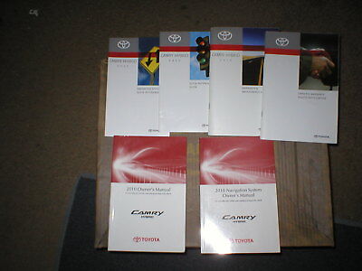2010 TOYOTA CAMRY HYBRID OWNER MANUAL 5/PC.SET+NAVIGATION & TOYOTA FACTORY CASE.