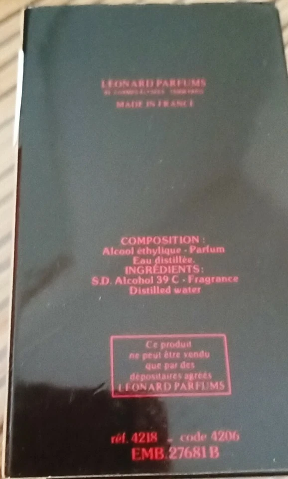 BALAHE von Leonard EDT Eau De Toilette Spray für Damen 1,0 flüssige Unzen/30 ml SELTEN NEU - Bild 3 von 4