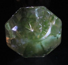 Antique SET UV Glowing URANIUM CLEAR GLASS DOOR KNOBS BRASS Light Glow — photo 5