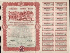 ORO PLATA MINERÍA MÉXICO Minas de Oro y Plata La Preciosa 1909 uncanc div coup