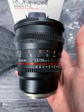 ROKINON 50mm T1.5 AS UMC CINE DS Lens for SONY E Mount PRISTINE! FREE SHIPPING