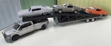 1/64 Greenlight Grey Gooseneck Trailer PLUS 3D Printed Three Car Conversion V2