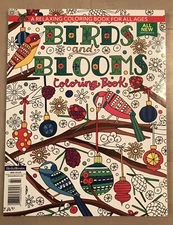 Birds & Blooms Coloring Book For All Ages Winter 2016 FREE SHIPPING JB