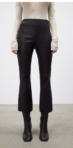 zara real leather pants