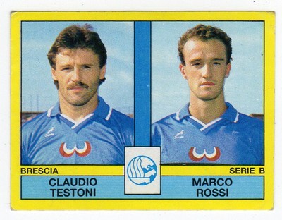 PANINI FOOTBALLERS 1988/89 NEW figure number 401 BRESCIA RED HEADS