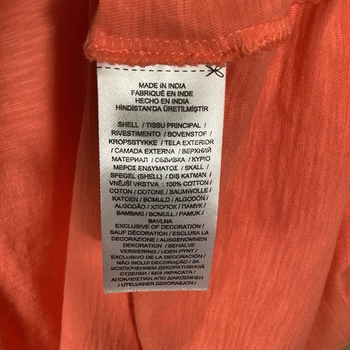 Lauren Ralph Lauren Shirt Womens Size Medium Orange Short Sleeve - Picture 5 of 5