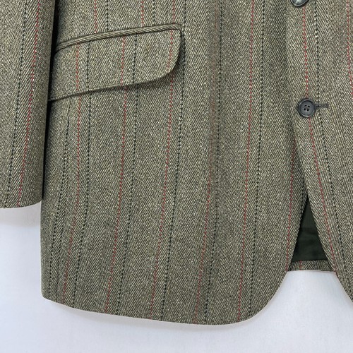 Chaqueta Brook Taverner James Pringle Derby Tweed Para Hombres 42R Verde Tiro Hacking - Imagen 10 de 16