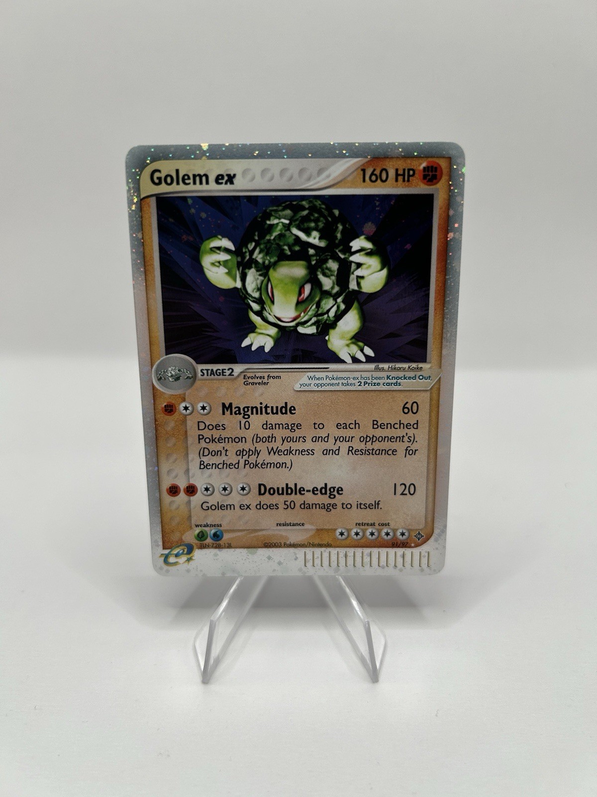 Pokemon TCG Golem EX 91/97 Dragon Holo Rare - NM