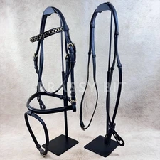 Cob Bobby's English Tack Snaffle Bridle w/ Flash & Reins