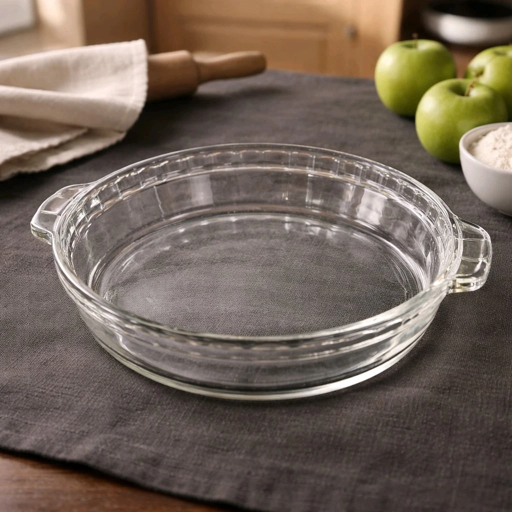 Vintage PYREX 228 9" Pie Plate - USA Borosilicate Glass - 1950s Circular Stamp