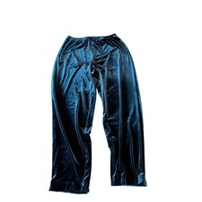 C.M. Shapes Vintage Teal Green 34x30 Velvet Elastic Waist Pants Jogger Classic
