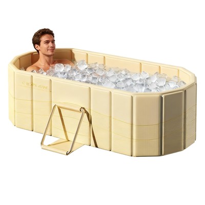 59'' Portable Insulated Ice Bath Tub - Foldable Cold Plunge Tub for Athletes &...