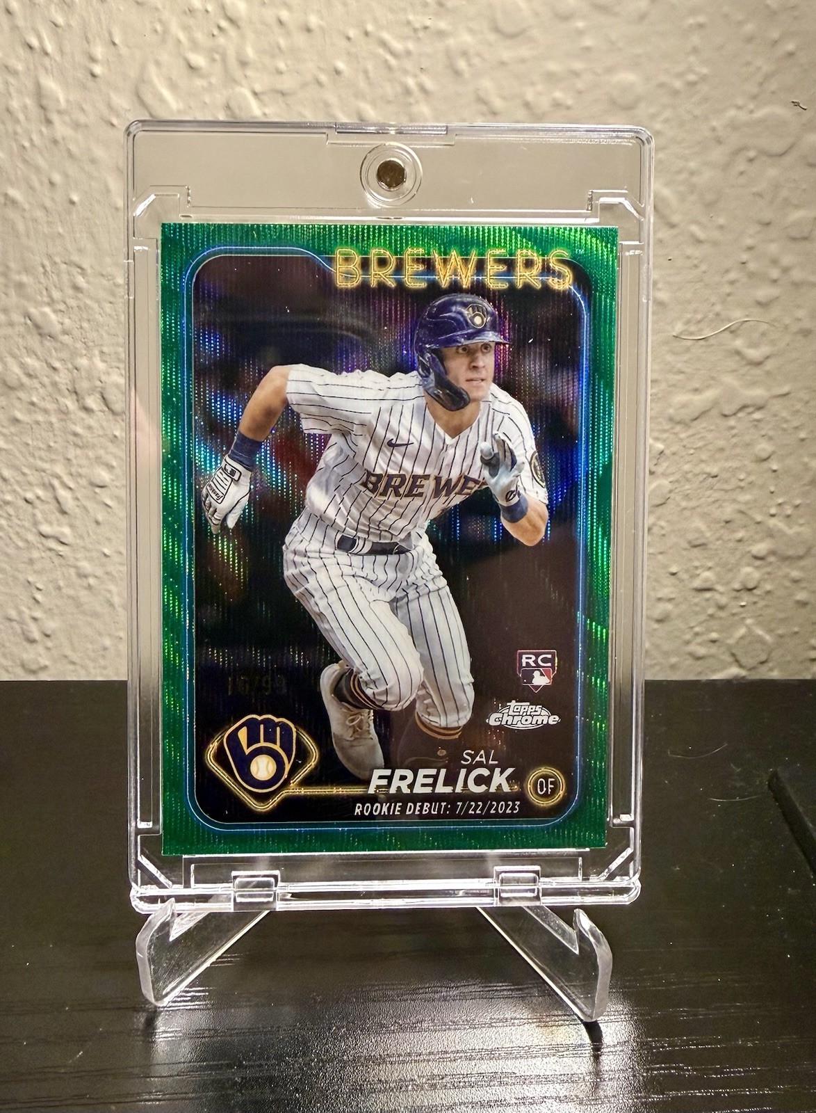 2024 Topps Chrome - Sal Frelick Rookie Debut #39 Green Wave Refractor /99 (RC)