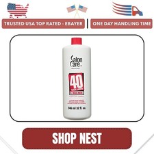 Salon Care 40 Volume Creme Developer, Strong Lift Formula Bleach Booster, 32 oz
