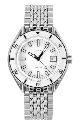 Doxa SUB 200 White Dial Automatic Diver's 200M Men's Watch 799.10.011.10
