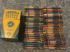 48 Box Crayola 1950s Rubens Rare Crayons Great Shape Retired Carmine Prussian