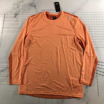 Oakley Shirt Mens Large Orange New Windblock LS MTB Jersey Hydrolix FOA404907X