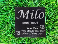 Grave Marker Headstone Garden Pet Loss Memorial Burial Granite Stone Plaque d12